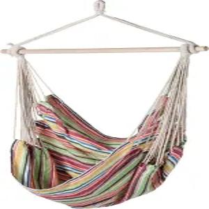 아일랜드 리트리트 보호 브리즈 스윙 뱅갈로우 의자 코랄 스트라이프