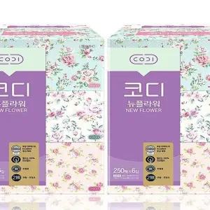 코디 각티슈 뉴플라워 미용티슈 250매12입 x3SET(SH) (46611424)