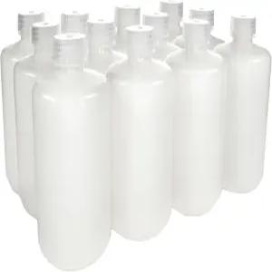 EISCO 폴로필렌 캡 누수 방지 내화학성 실험실 보관 병 100~120°C 온도 범위의 멸균 좁은 입 HDPE 반투명