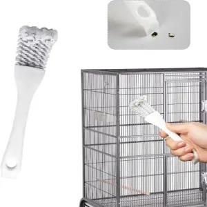 긴 손잡이와 삽이 있는 새장 청소기 ？ 앵무새 및 애완동물 우리와 새 농어를 위한 단단한 칫솔 쉬운 배설물
