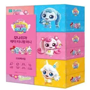 크리넥스 각티슈 카카오 미니각티슈 230매6개입 어린이집 x3SET(SH) (...