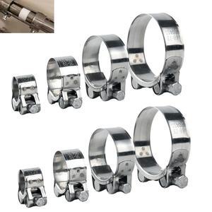17-85MM 고강도 볼트 호스 클램프 304 스테인리스 강력 조절식 헥스 와이드 밴드 파이프 자동차 배관용