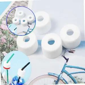 쌍문상회 안전뚜껑 흘림방 어린이 음료보관 캡5P 빨대꽂이