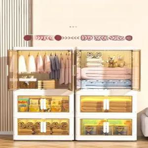 반려견 반려묘 소형 옷장 접이식 이동식 바퀴 수납장 정리함