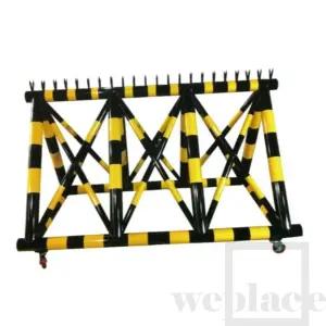 위플레이스 NO22 바리케이트 철제 바퀴형 H1500xL3000 스틸펜스 철제휀스 스틸바리게이트 주차바리케이트
