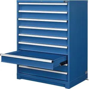글로벌 인더스트리얼 9 서랍 모듈식 캐비닛 잠금장치 포함 칸막이 36인치 Wx24 Dx57 H 블루