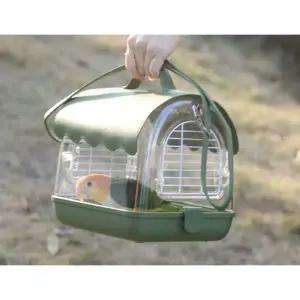 앵무새 이동장 경량 외출 캠프 소형 투명 휴대용 여행 케이지 운반 가방 아