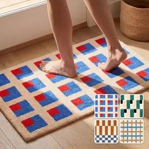 [할인바이할인][1+1] 레트로 극세사 발매트 인테리어 논슬립 사각 매트