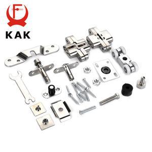 KAK 아연 합금 접이식 70KG 목재 경첩 크로스 롤러 도어 걸이 회의실 바퀴 가구 침실 슬라이딩