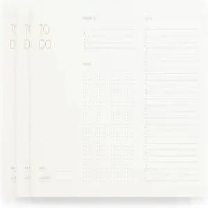 파인즈맨 - 마우스 패드 기능이 있는 우아한 투두 리스트 메모장 3팩 11.22인치 x 7.87인치 50장의 찢어진