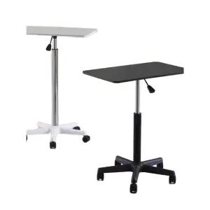 바퀴 달린 스탠드 거치대 테이블 이동식 높이 접이식 블랙 노트북 책상 1