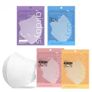 에어데이즈 슬림핏 KF94 마스크 화이트 30매 숨쉬기편한마스크 미세먼지마스크 황사마스크 어린이마스크