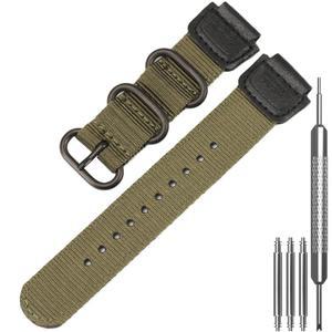 [미국배송] 카시오 F108WH AE1200WH W218H MRW200H A158W A168WA 블랙 교체 스트랩과 호환되는 18MM 헤비 듀티 나일론 시계 밴드