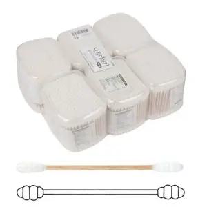 사각통 회오리 면봉 350개입 6p 양면 회오리면봉 화장면봉 양쪽면봉 일회용면봉 원형면봉