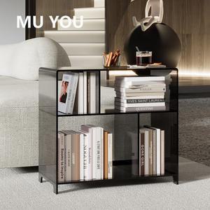 MOMO 책장 작은 거실 디스플레이 그물 보관 캐비닛 사이드 선반 바닥 다층 잡지