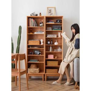 책장 책꽂이 원목 소나무 거실 이어지는 초박형 바닥부터 바닥 천장까지 좁은 침실 선반