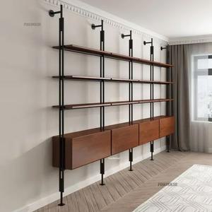 단단한 나무 책장 파티션 디스플레이 선반 도서관 다층 가구 산업용