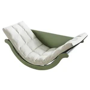 스윙 안락의자 흔들침대 독서 무중력체어 통기성 야외용 월넛 쇼파 라운지