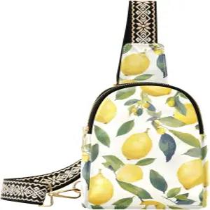 트렌디한 여름 레몬 옐로우 슬링백 크로스바디 여행용 다용도 작은 패니 팩
