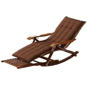 거실 흔들의자 원목 접이식 스윙체어 독서 흔들 싱글 편안한 발코니 쿠션 가정용 낮잠