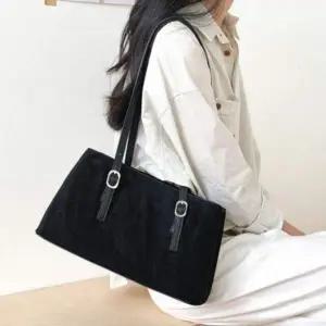 부드러운 스웨이드 여성 숄더백 가벼운 데일리 가방 스웨이드백