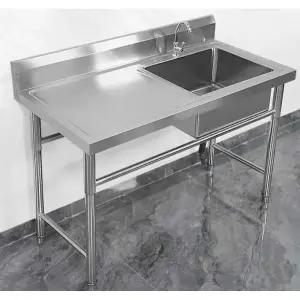 캠핑장 이동식싱크대 바베큐 간이조리대 업소용 싱크볼 야외 스테인리스