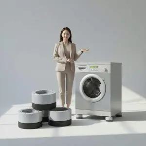 세탁기 진동방지패드 소음방지 고정대 높이조절 받침대 미끄럼방지
