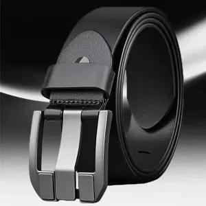 [골드스마일]심플한 남성용 벨트 가죽 허리띠 버클 패션 캐주얼 심플 허리