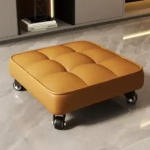 사각 바퀴 미니 낮은 스툴 이동식 쿠션 의자 달린