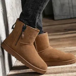 남성 편안한 지퍼 털부츠 1P 캐주얼 겨울 방한 신발 rus7+4lyS