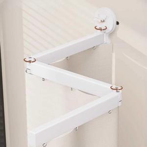 샤워 커튼 욕실 칸막이 세트 이중 분리 부스 파티션 방수 104cm 흡착판