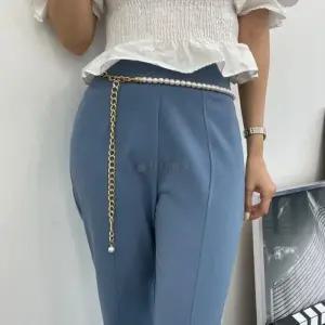 [옷자락]여자 체인 진주 얇은줄 여성스러운 금장 벨트