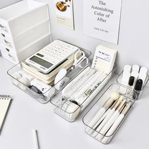 4PCS 책상 서랍 주최자 메이크업 사무실 세트 욕실에 주최자 플라스틱 메이크업