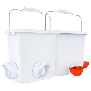 대형 자동 닭 모이통 및 급수기 세트 걸이식 가금류