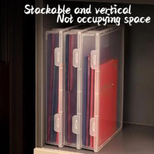 플라스틱 문서 정리함 정리 투명 사각형 상자 보관함 정리 A4 모양