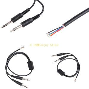 U174U와 헬리콥터 용 B0KF 게임 헤드셋 케이블 오디오 코드 헤드폰 연결