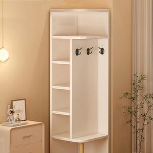 가정용 코너 수납장 심플한 벽면 디스플레이 현관 플로어 스탠딩 옷걸이 책장 코너 캐비닛