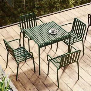 라운드테이블 세트 철제체어4개 대량구성 베란다 카페 팔걸이 테라스