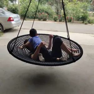 원형 해먹 그네 흔들 야외 침대 캠핑장 정원 마당