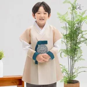 [금동이한복]AM230 남베이지용보 아동한복 남아한복