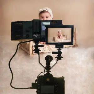 V형 트리플 핫슈 방송 조명 LED 카메라 브라켓 거치대 콜드슈