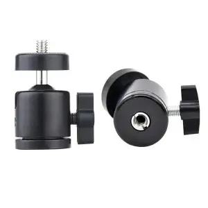 [셀러에이드]카메라 볼헤드 1/4 3/8 나사 겸용 삼각대 볼 마운트 거치대