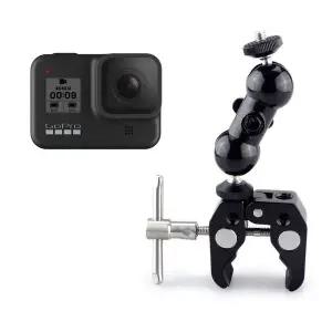 [셀러에이드]고프로 액션캠 호환 카메라 핸드폰 슈퍼 클램프 집게 마운트 거치대
