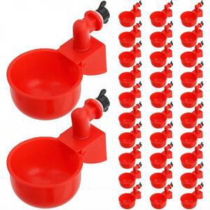 세딜리스 30팩 닭 물컵, 자동 음용컵, 3/8인치 실 가금류 오리 새 튀르키예 토끼용 물 공급기 컵.