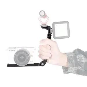 [셀러에이드]휴대폰 촬영 L형 핫슈 핸들 그립 셀카봉 모노포드 마이크