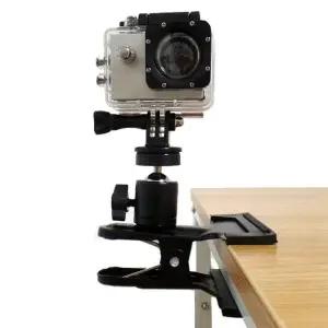 [셀러에이드]고프로11 블랙 호환 집게 마운트 삼각대 책상 거치대