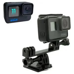 [셀러에이드]고프로 11 블랙 호환 액션캠 알루미늄 듀얼 홀더 거치대 마이크