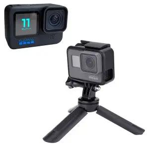 [셀러에이드]고프로 11 블랙 호환 액션캠 미니 핸들 삼각대 모노포드