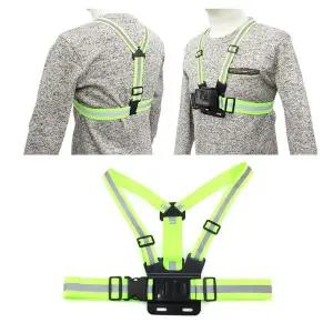 [셀러에이드]반사 안전 띠 밴드 가슴 스트랩 마운트 액션캠 고프로 오즈모 호환