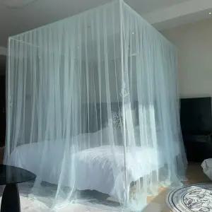 캐노피 침대커튼 방꾸미기 가림막 거치대 텐트 침실용 인테리어 레이스 드레이프 홈데코